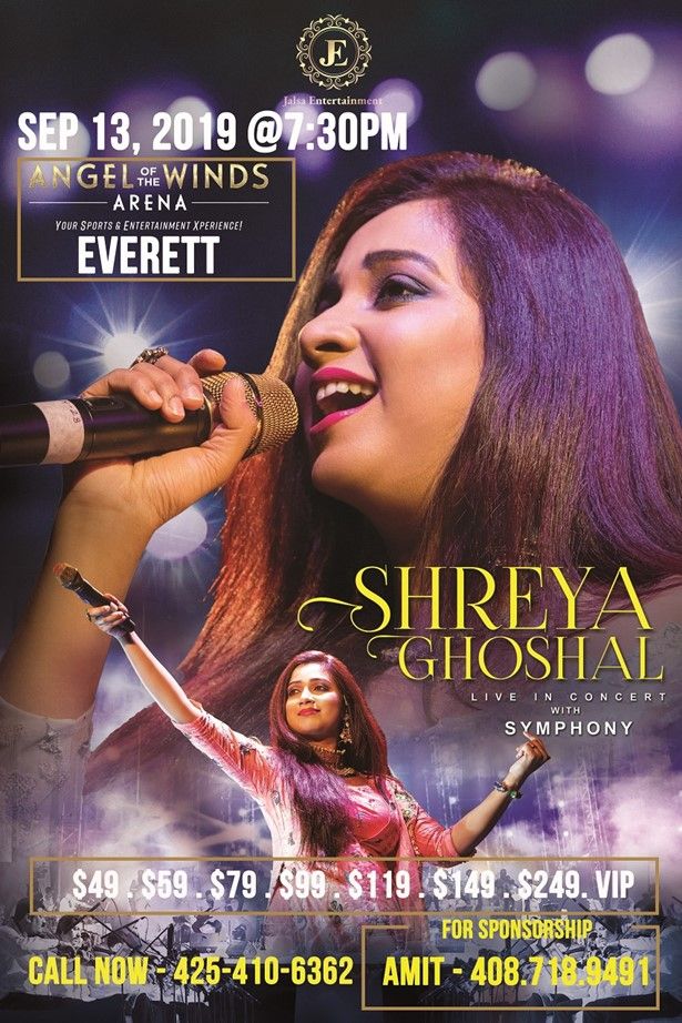 Shreya Ghoshal Live In Concert Seattle in Angel of the Winds Arena